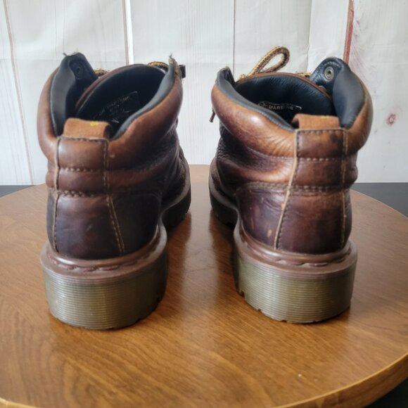 Vintage Y2k Dr. Martens 8287 Brown Leather Boots, Men’s 7, Air Wair, Y2K Chunky - Picture 4 of 12